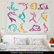 Yoga Practice And Other Woman Exercise Wall Art 80518137