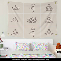 Yoga Vector Logotype Icon Spa Wall Art 142393877