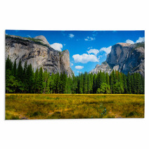 Yosemite Valley Panoramic Landscape Yosemite National Park California Usa Rugs 114640357