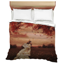 Young Beauty Woman Over Nature Background Bedding 27622972