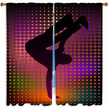 Young Breakdancer Window Curtains 40274818