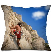 Young Man Climbing Pillows 54950053