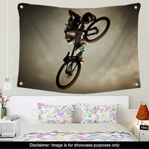 Young Man Flying On His Bike: Dirt Jump Wall Art 41022300