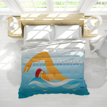 Young Man Is Swimmer Bedding 95154925