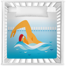 Young Man Is Swimmer Nursery Decor 95154925