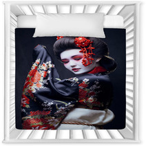 Young Pretty Geisha In Kimono Nursery Decor 68653402