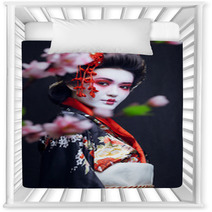 Young Pretty Geisha In Kimono Nursery Decor 68653456