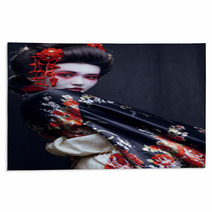 Young Pretty Geisha In Kimono Rugs 68653415