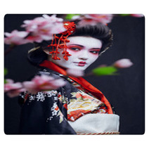 Young Pretty Geisha In Kimono Rugs 68653456
