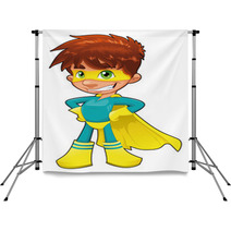 Young Superhero. Vector Character, Isolated Object Backdrops 23607161
