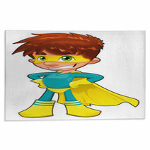 Young Superhero. Vector Character, Isolated Object Rugs 23607161