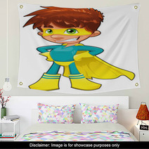Young Superhero. Vector Character, Isolated Object Wall Art 23607161