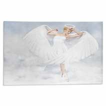Young Woman As An Angel Rugs 37310171