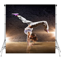 Young Woman Dancer Backdrops 33975014