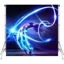 Young Woman Dancer Backdrops 63152533