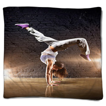 Young Woman Dancer Blankets 33975014