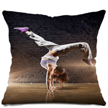 Young Woman Dancer Pillows 33975014