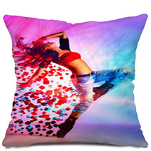 Young Woman Dancer Pillows 62905122
