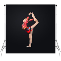 Young Woman In Gymnast Suit Posing Backdrops 47997242