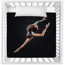Young Woman In Gymnast Suit Posing Nursery Decor 45793897