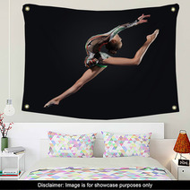 Young Woman In Gymnast Suit Posing Wall Art 45793897