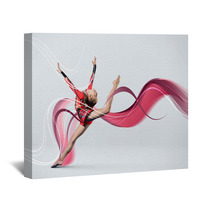 Young Woman In Gymnast Suit Posing Wall Art 46462663