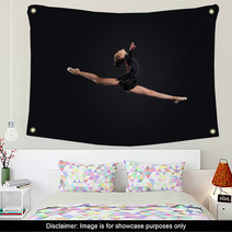 Young Woman In Gymnast Suit Posing Wall Art 52017301