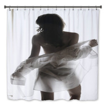 Young Woman Undressing Bath Decor 56946346