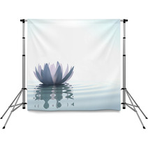 Zen Flower Loto In Water Backdrops 25574665