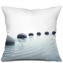 Zen Path Of Stones In Widescreen Pillows 43992919