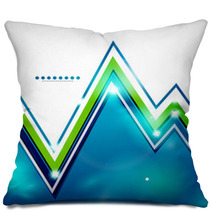 Zigzag Bright Background With Lights Pillows 46998621