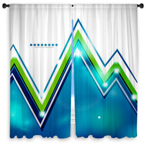 Zigzag Bright Background With Lights Window Curtains 46998621