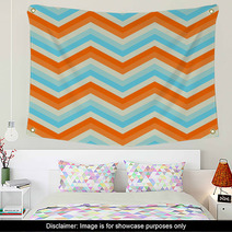 Zigzag Seamless Pattern. Colorful Chevron Wall Art 47955828