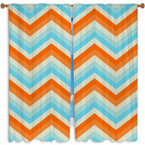 Zigzag Seamless Pattern. Colorful Chevron Window Curtains 47955828