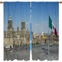 Zocalo In Mexico City Window Curtains 42303297