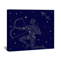 Zodiac Sign Sagittarius On The Starry Sky Wall Art 60427929