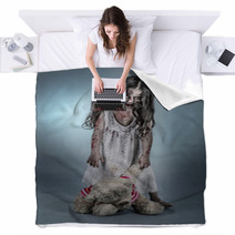 Zombie Girl Blankets 52646429