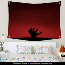 Zombie Hand Coming Up Wall Art 55256122