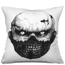 Zombie Hand Drawn Vector Illustration Eps8 Pillows 75527984