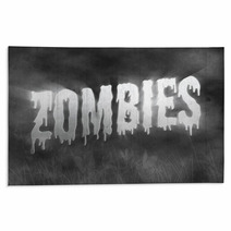 Zombie Horror Movie Poster Rugs 177807326