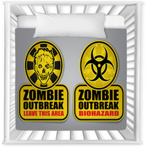 Zombie Outbreak Biohazard Warning Signals Nursery Decor 41733504