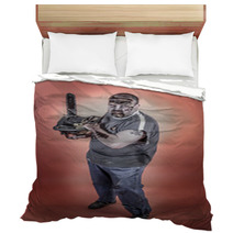 Zombie With Mechanical Saw Bedding 52738660