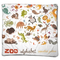 Zoo Abc Seamless Pattern Blankets 65715262