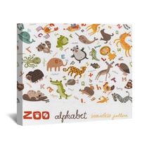 Zoo Abc Seamless Pattern Wall Art 65715262