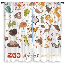 Zoo Abc Seamless Pattern Window Curtains 65715262