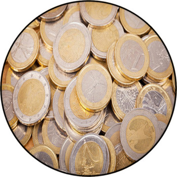 1 E 2 Euro Round Rug