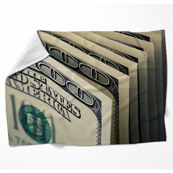 $100 Dollar Bills Woven Throw Blanket