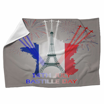 14th July Bastille Day Of France Fleece Blanket