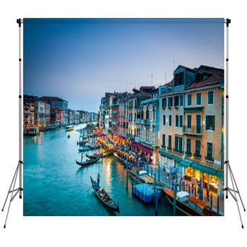 221 Grand Canal Venice Colorful Custom Size Backdrop