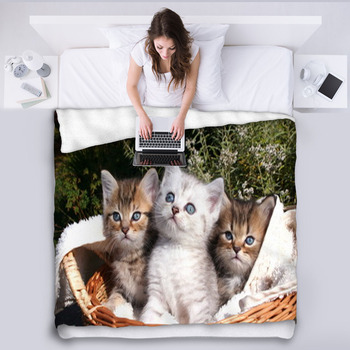 3 Katerchen Fleece Blanket